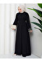 Women's Embroidered Sleeve Abaya Modest Wear Women's Ferace Dress - 7