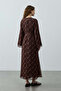 Plaid Tie Dress Brown - 4