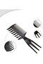 Professional Black Men's Hair-Beard Comb Set 5-Piece Styling Set - 4