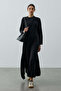 Part Detailed Modal Dress Black - 6