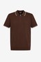 Men's Zippered Polo Collar Knitwear T-Shirt Regular Fit Modern Classic