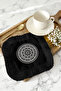 Luxurious Fringed Bohemian Presentation Napkin with Mandala Motif - Black and White Bohemian Tableware Coaster Napkin - 8