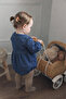 Baby-Child Blue Denim Buttoned Bodysuit + Diaper Bag! - 3