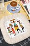 African-Inspired Luxurious Fringed Presentation Napkin - Ethnic Bohemian Colorful Cream Fringe Coaster Tissue - 2