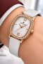 Leather Cord Steel Case Women Wrist Watch+Bracelet Gift White Sddk112