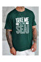 Unisex Take Me Printed Crew Neck T-Shirt - 3
