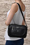Women's 4-Compartment Snap Closure Zippered Column Strap Crossbody Shoulder Bag - 5