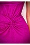 Women’s Elegant Evening Maxi Dress with Draped Bodice, Rhinestone Embellishment & Side Slit - 5