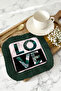 Tropical Leaf Love Tassel Presentation Napkin - Love Bohemian Dark Green Coaster Tissue - 5