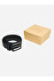 The Sovereign Line Formal Leather Belt – Navy with Black Lining - 5