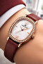 Leather Cord Steel Case Women Wrist Watch+Bracelet Gift Coffee-Rose Sddk112 - 3