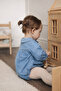 Baby-Child Blue Denim Buttoned Bodysuit + Diaper Bag! - 2