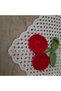 Bandana, Knitted Bandana, Fully Hand-Knitted Bandana with Cherries for Girls, Gift Bandana, Hair Accessory - 2