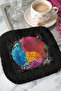 Ethnic Mandala Colorful Fringed Presentation Napkin-Artistic Bohemian Black Color Coaster Serving Napkin - 7