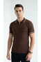 Men's Zippered Polo Collar Knitwear T-Shirt Regular Fit Modern Classic - 2