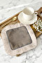 Luxury Square Fringed Decorative Fabric Napkin - Bohemian Beige Cream Coaster Tissue with Zebra Edge - 5