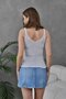 Women's Asymmetrical Collar Thessaloniki Knit Strap Body Blouse 10765 Ctn - 6