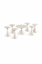 Modern Beige Round Coffee Table Set 1+6 – 7 Piece Cone Base Living Room Set - 3