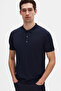 Ds Damat Slim Fit Navy Blue Plain Knit Summer Rayon Knitwear T-Shirt