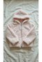 Baby Girl Pink Heart Embroidered Sweatshirt, Plush Jacket and Bottom Sweatpants 3-Piece Set - 3