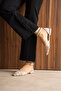 Daisy Patterned Ankle-Strapped Women's Stylish Ballerinas - 2