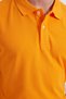 Men's Slim Fit 100% Cotton Short Sleeve Polo Collar Orange T-Shirt - 4