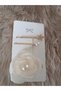 Star and Rose Model Figured Tulle Pearl Zircon Stone Detailed Girls' Buckle Set - 2