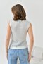Women's Crew Neck Shiny Camisole Knitwear Sweater 10731 - 5
