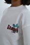 Girl's Back Sleeve Printed Floral Sweatshirt - 3