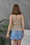 Women's Asymmetrical Collar Thessaloniki Knit Strap Body Blouse 10765 Ctn - 6