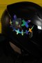 Motorcycle X Smiley Face Helmet Sticker Neon Color - 3
