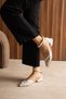 Daisy Patterned Ankle-Strapped Women's Stylish Ballerinas - 4