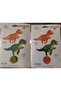 Dinosaur Foil Balloon 107X60 cm Green + Dinosaur Foil Balloon 107X60 cm Orange, **Total 2 Pieces** - 3