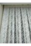 Liva Leaf Patterned Tulle Curtain 1/2.5 Medium Pleated Modern Living Room Tulle Wrinkle-Free Stylish Patterned Tulle with Cornice - 5