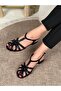 Nerissa Women's Glittery Hellenistic Model Cage Toe Sandals - 3