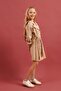 Girl's Buttoned Belted Short Sleeve Trench Coat Dress – Special Occasion Combination - 2