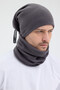 100% Micro Polar Fleece Extra Flexible and Soft Men's Beanie Neck Collar Set - 3