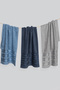 Pera 3-Piece 100% Cotton Towel Set |   Bath Towel |   Bag with Contents, Dowry Gift, Gift Item |   70X140 cm - 3