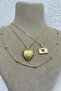 Alexis 3-Piece Heart Necklace Set - Embossed Heart Locket and Red Heart Letter Combination - 3