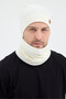 100% Micro Polar Fleece Extra Flexible and Soft Men's Beanie Neck Collar Set - 2