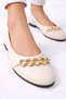 Women's Gold Chain Stone Detailed Flat Ballerinas – Casual & Office Stylish Comfortable Shoes - 5