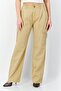 Women Wide Leg Solid Cargo Pants, Beige