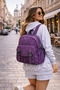 Purple Proof Clinker Medium Size Lined Multi-Compartment Backpack