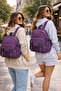 Purple Proof Clinker Medium Size Lined Multi-Compartment Backpack - 3