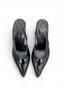 Women's Black High Heel Stiletto with Accessories New Season Semi-Shiny K804 - 8