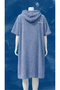 Women's Ice Blue Hooded Pool & Beach Poncho – Women's Oversized Towel Dress - 2