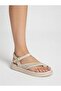 Janie Women's Genuine Leather Buckle Beige Sandals - 5