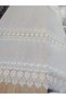 Cotton Tulle Curtain with Embroidery, Guipure, and No Pleats, Ready-Made Curtain