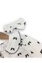 Baby Girl Bowknot Printed Collar Detailed Bandana 3-6-9-12 Months 100% Cotton Jumpsuit with Booties - 5