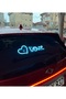 In-Car Neon Led Lighted Decor Love Heart (Ice Blue with 12 Volt Suction Cup) - 3